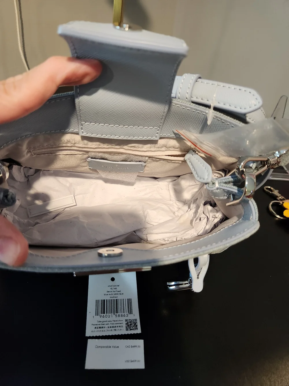 Kate Spade Denim Satchel Woth Rhinestones